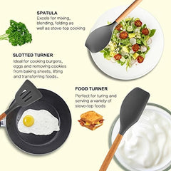 17pcs Silicone Kitchen Utensils Set Non-stick Heat Resistant Cooking Spatula