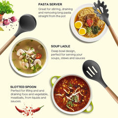 17pcs Silicone Kitchen Utensils Set Non-stick Heat Resistant Cooking Spatula
