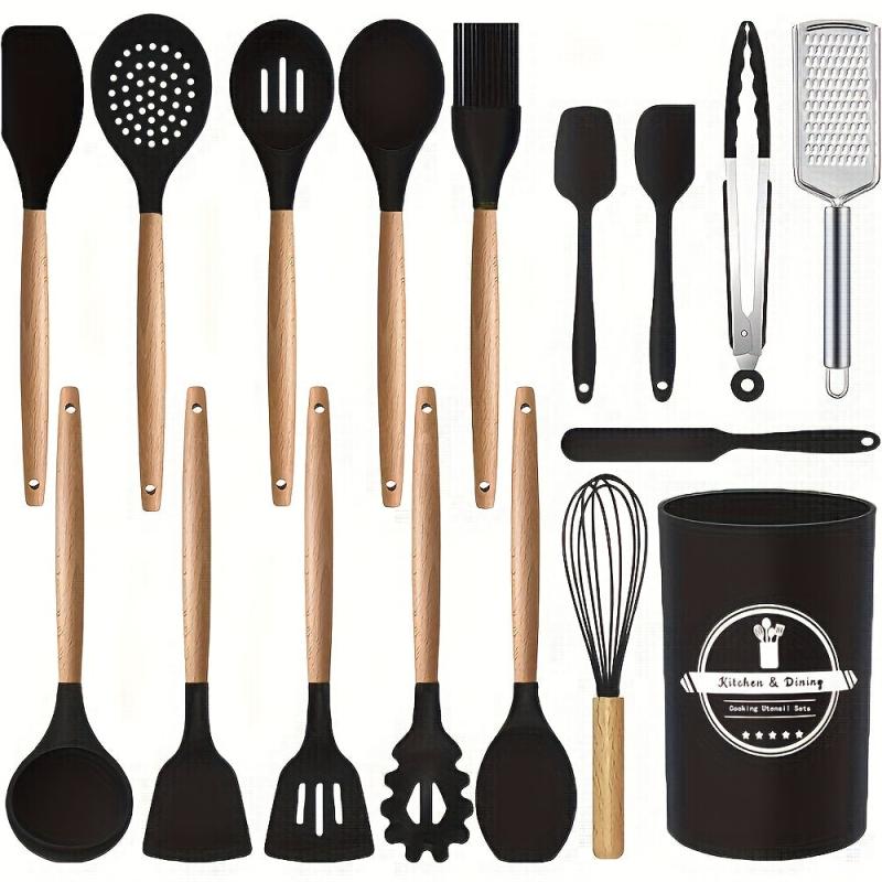 17pcs Silicone Kitchen Utensils Set Non-stick Heat Resistant Cooking Spatula