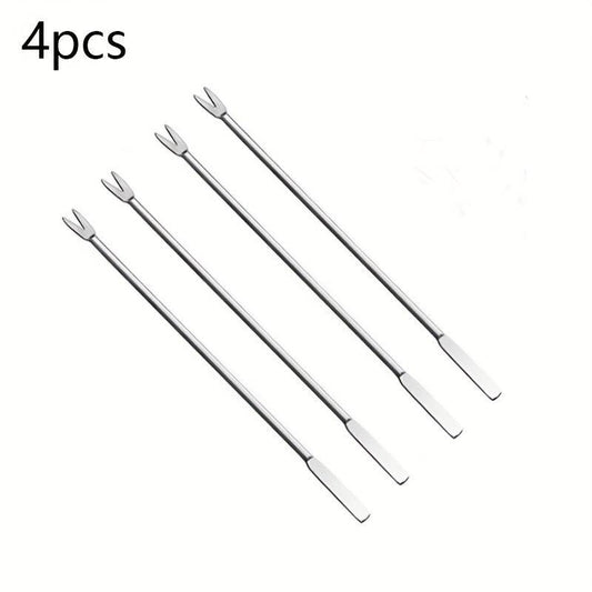Stainless Steel Seafood Forks Set Portable Lobster Crab Needle Set