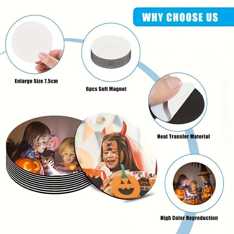 6pcs Sublimation Magnet Blanks 7.62x7.62 cm