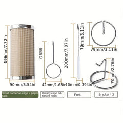 Rotating Barbecue Grill Grate for Camping and Outdoor Grilling