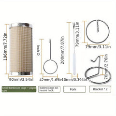 Rotating Barbecue Grill Grate for Camping and Outdoor Grilling