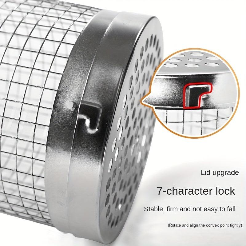 Rotating Barbecue Grill Grate for Camping and Outdoor Grilling