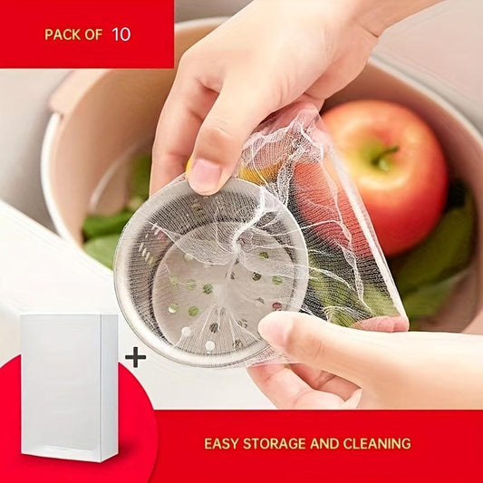 10pcs Sink Strainer Mesh Bag Disposable Kitchen Sink Strainer Trash Bag