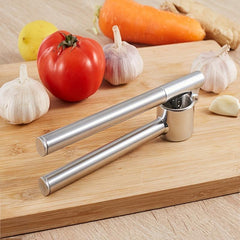 Stainless Steel Garlic Press & Peeler, Rust Proof Garlic Crusher