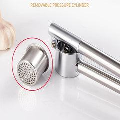 Stainless Steel Garlic Press & Peeler, Rust Proof Garlic Crusher