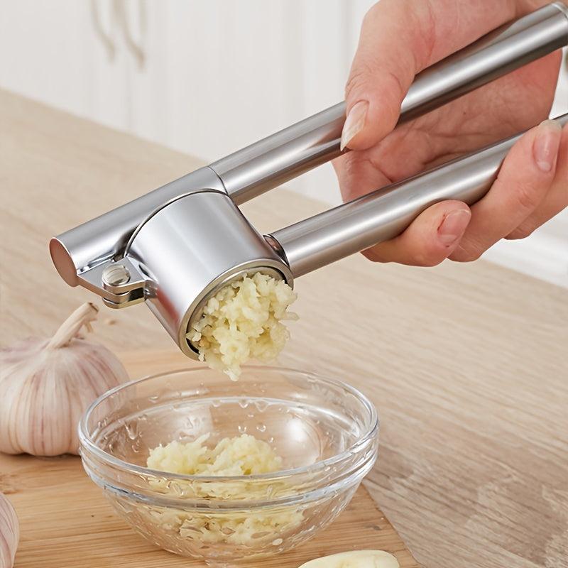 Stainless Steel Garlic Press & Peeler, Rust Proof Garlic Crusher