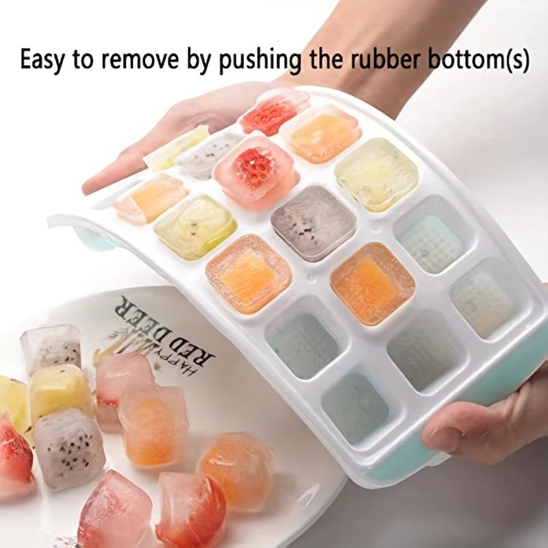 2 Cubic Ice Grains Mini Ice Cube Trays 21 Grids With Lid For Freezer