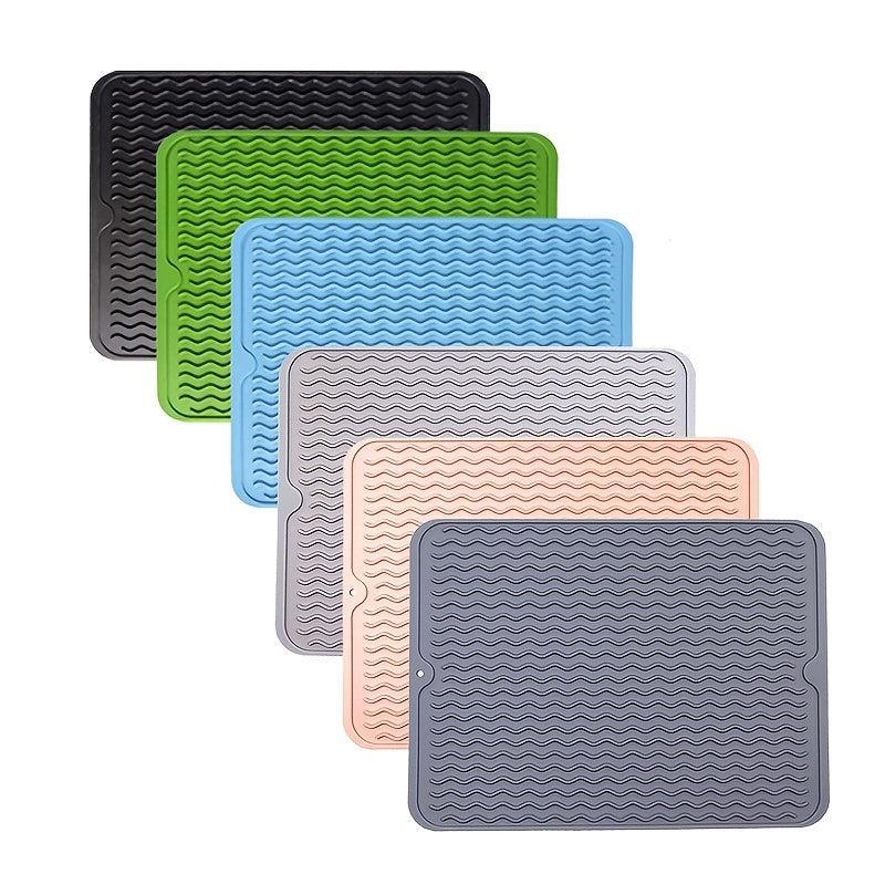 Silicone Drying Mat Dish Pad Bathroom Kitchen Drain Mat