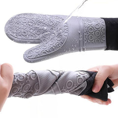 Silicone Oven Gloves with Quilted Lining - 1 Pair