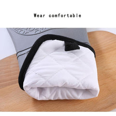 Silicone Oven Gloves with Quilted Lining - 1 Pair