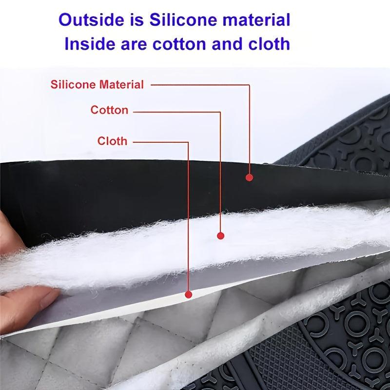Silicone Oven Gloves with Quilted Lining - 1 Pair
