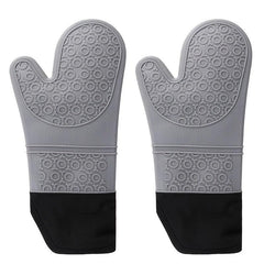 Silicone Oven Gloves with Quilted Lining - 1 Pair