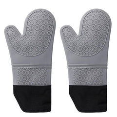 Silicone Oven Gloves with Quilted Lining - 1 Pair