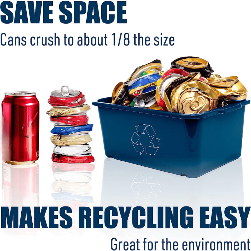 16oz Metal Can Crusher Heavy Duty Wall Mounted Smasher for Recycling