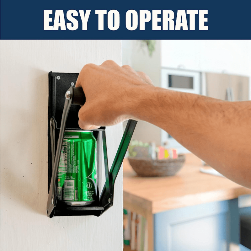 16oz Metal Can Crusher Heavy Duty Wall Mounted Smasher for Recycling