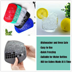 160 Crushed Ice Cube Trays Easy Release Small Ice Cube for Whiskey Cocktail