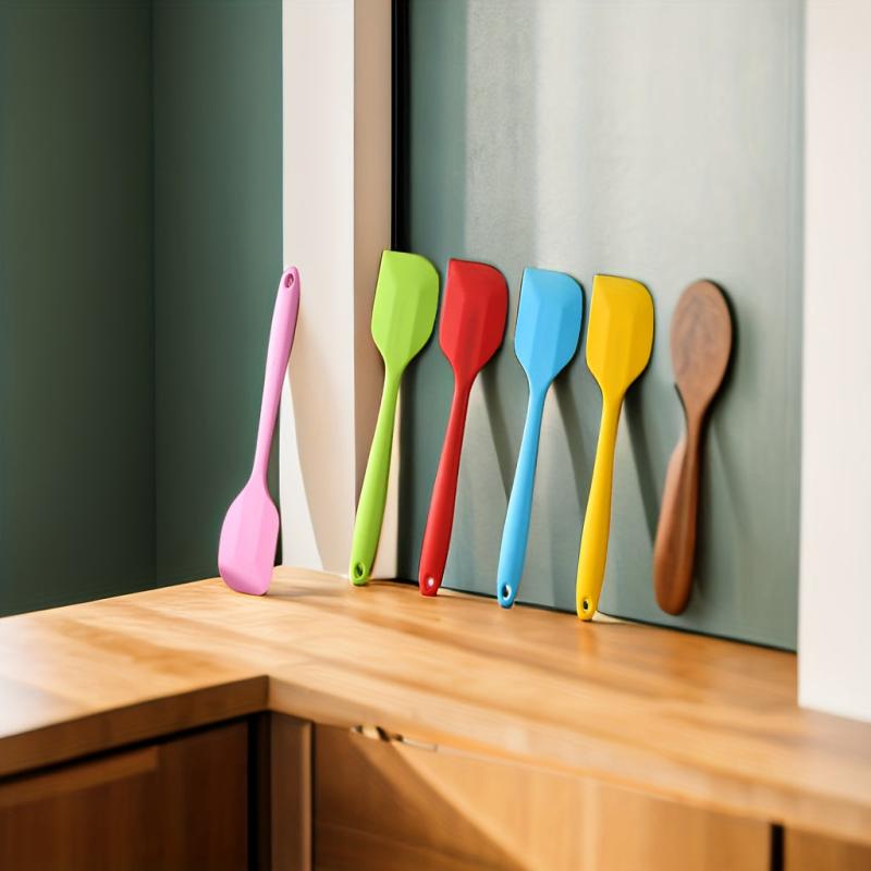 6pcs Jar Spatula Silicone Kitchen Butter Spatula Multifunctional Cre