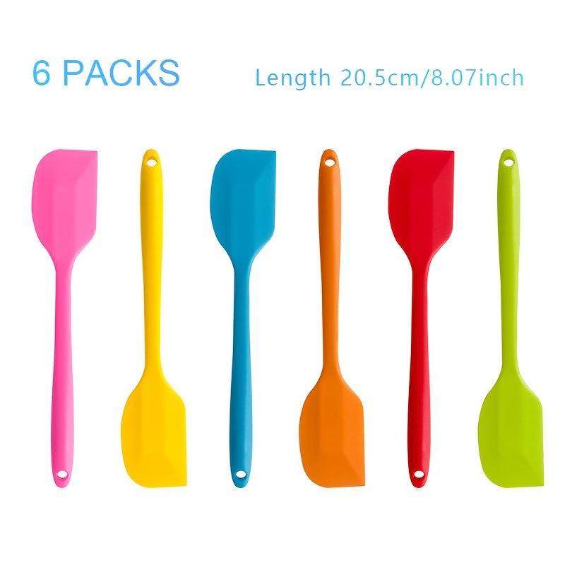 6pcs Jar Spatula Silicone Kitchen Butter Spatula Multifunctional Cre