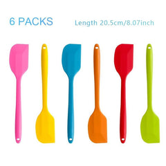 6pcs Jar Spatula Silicone Kitchen Butter Spatula Multifunctional Cre