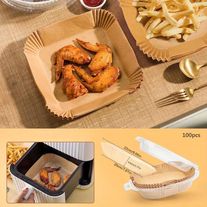 Waterproof Air Fryer Baking Paper Liners 6.3 & 7.87 Inches