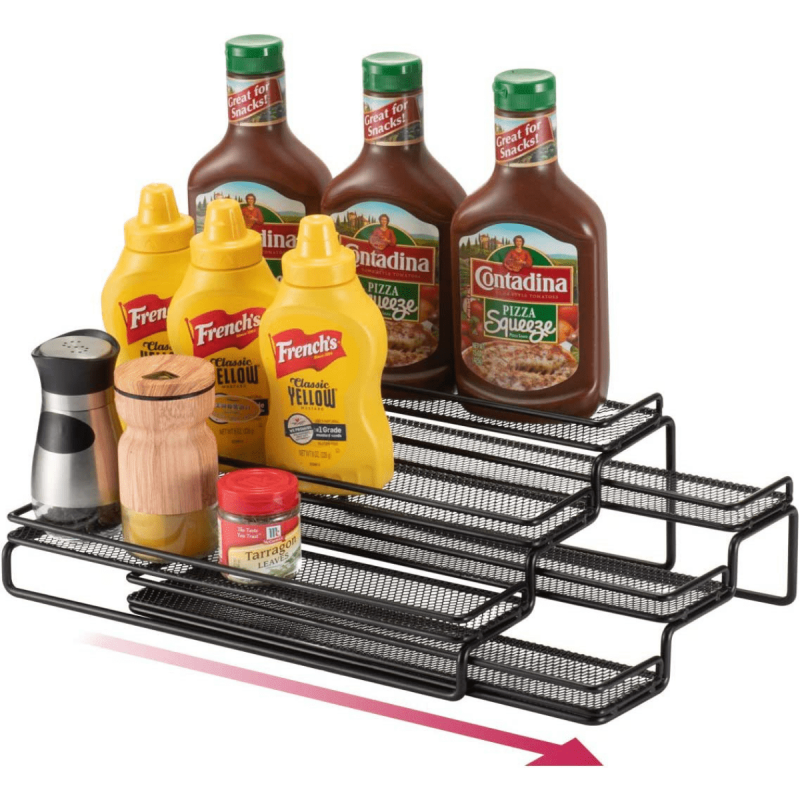 3 Tier Spice Rack Organizer for Kitchen Cabinet and Countertop