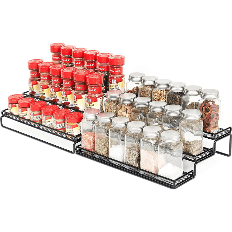 3 Tier Spice Rack Organizer for Kitchen Cabinet and Countertop
