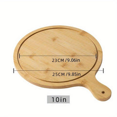 Japanese Style Bread & Pizza Plate Set Bamboo Tray Kitchen Utensils