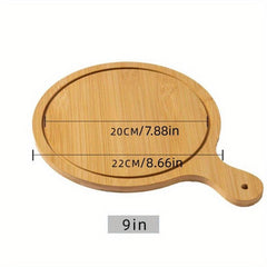 Japanese Style Bread & Pizza Plate Set Bamboo Tray Kitchen Utensils