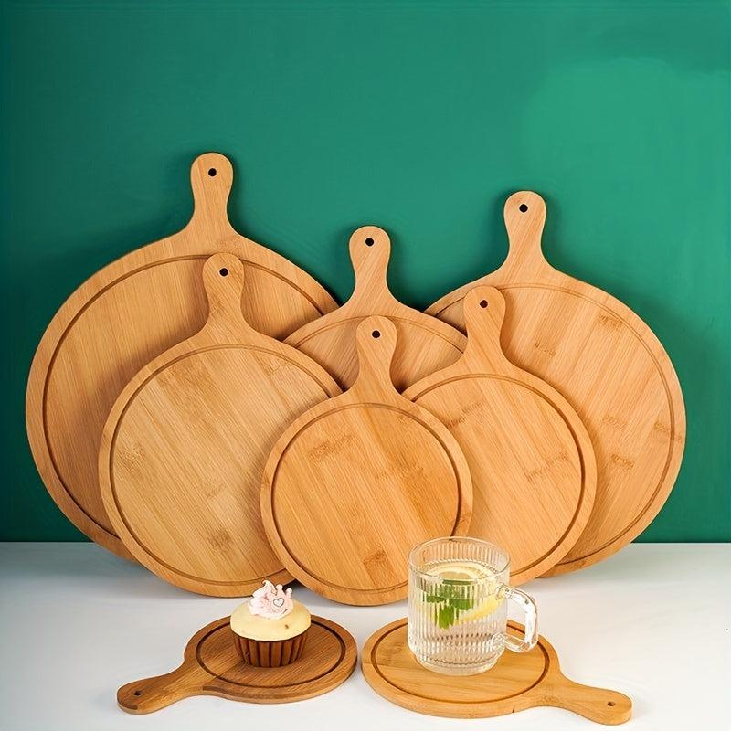 Japanese Style Bread & Pizza Plate Set Bamboo Tray Kitchen Utensils
