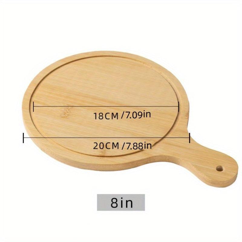 Japanese Style Bread & Pizza Plate Set Bamboo Tray Kitchen Utensils