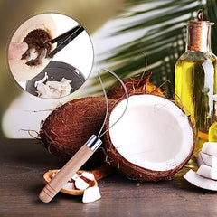 Coconut Meat Removal Tool & Opener Stainless Grater