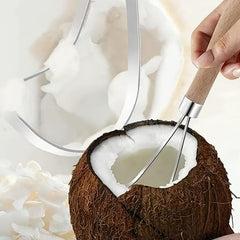 Coconut Meat Removal Tool & Opener Stainless Grater