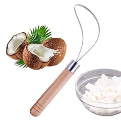 Coconut Meat Removal Tool & Opener Stainless Grater
