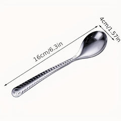 2pcs Long Handle Stainless Steel Kitchen Spoon Set