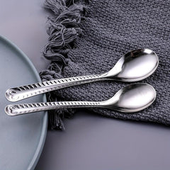 2pcs Long Handle Stainless Steel Kitchen Spoon Set
