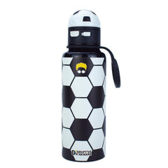 Soccer Pattern Insulated Water Bottle with Straw Lid