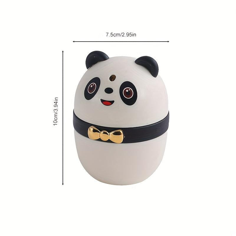 Panda Toothpick Holder Automatic Pop-Up Lid Home Hotel Restaurant Commercial