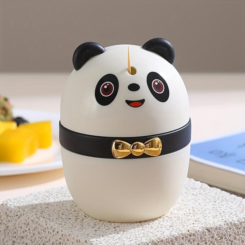Panda Toothpick Holder Automatic Pop-Up Lid Home Hotel Restaurant Commercial