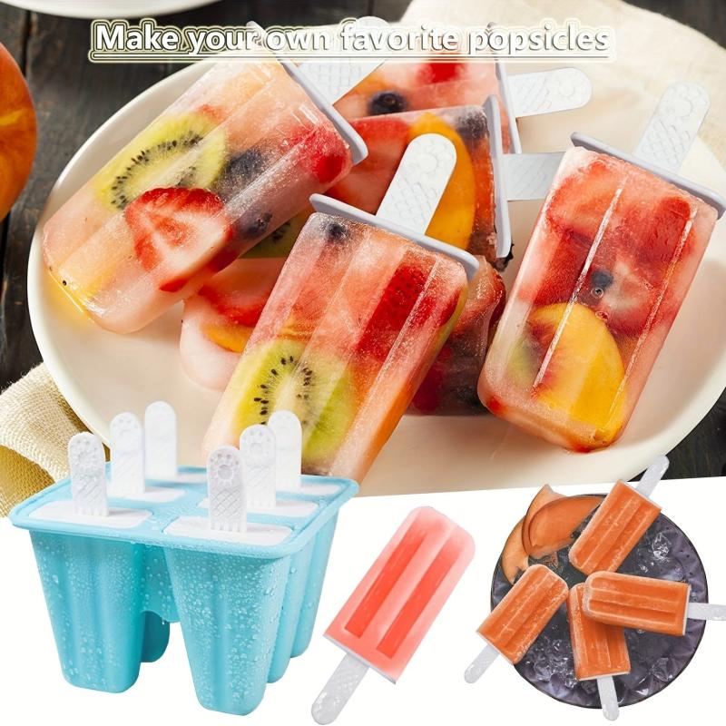 6 Cavity Silicone Ice Pop Molds Beach Accessories