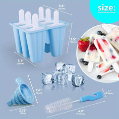 6 Cavity Silicone Ice Pop Molds Beach Accessories