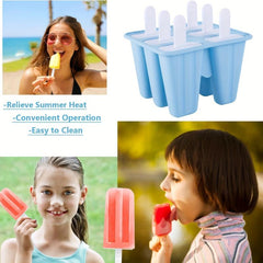 6 Cavity Silicone Ice Pop Molds Beach Accessories