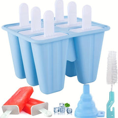 6 Cavity Silicone Ice Pop Molds Beach Accessories