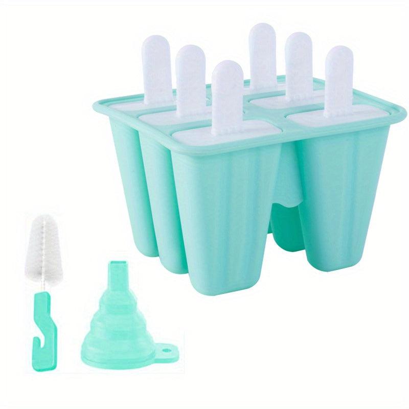 6 Cavity Silicone Ice Pop Molds Beach Accessories