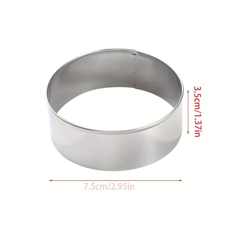 Stainless Steel Circle Shaped Pastry Mold DIY Biscuit Cutter Dumpling Skin Mold
