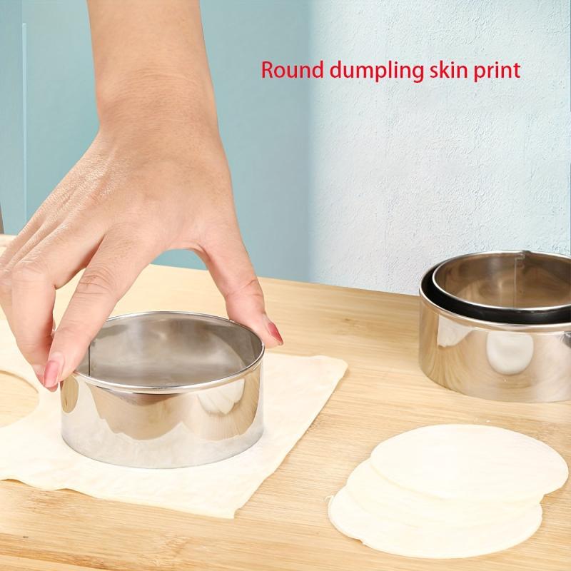Stainless Steel Circle Shaped Pastry Mold DIY Biscuit Cutter Dumpling Skin Mold