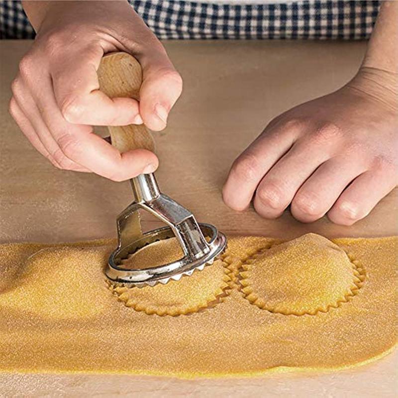 3pcs Roller Wheel Stamp with Wooden Handle and Fluted Edge