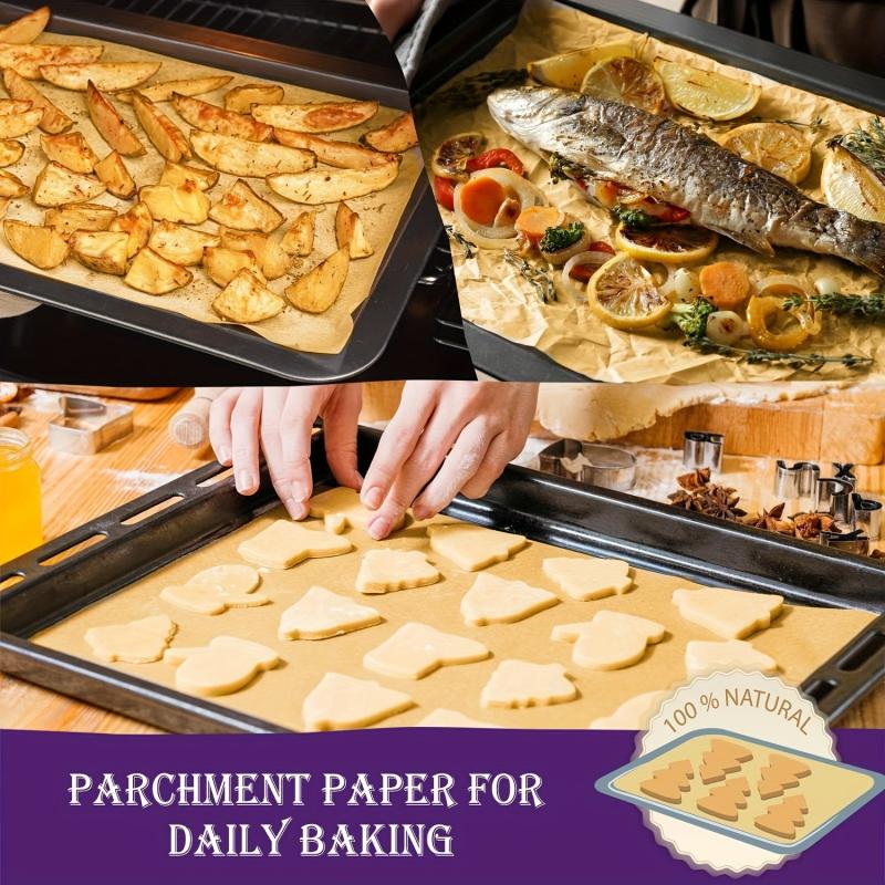 50 Packs Baking Paper Non-stick Parchment - Perfect for Baking Kitchen
