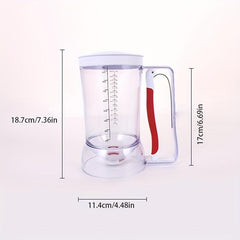 Pancake Batter Dispenser With Squeeze Handle & 12 Silicone Muffin Cups